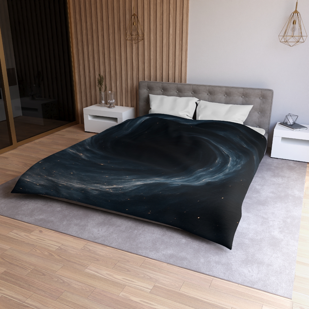 Gravity Well Vortex designer printed duvets