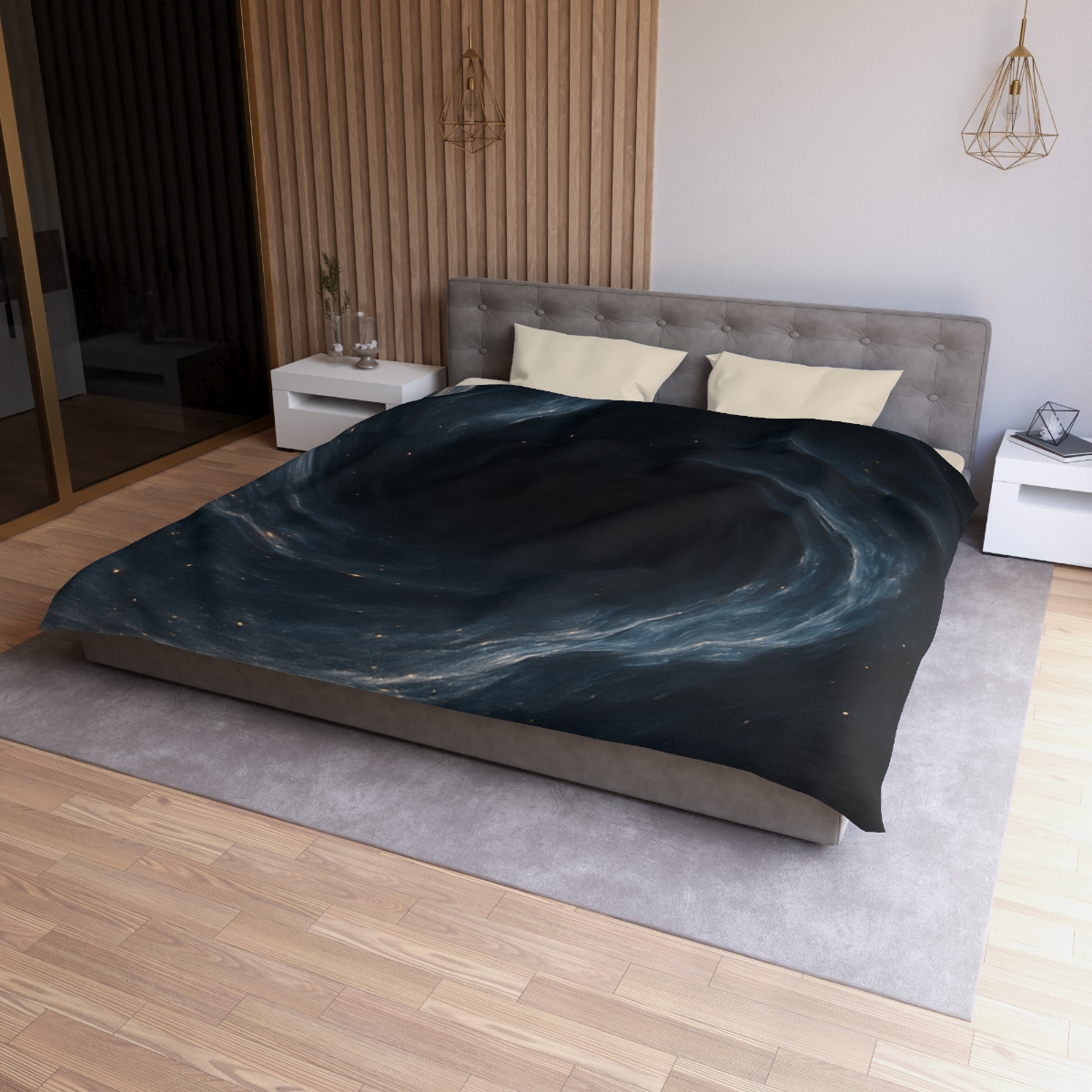 Gravity Well Vortex designer printed duvets