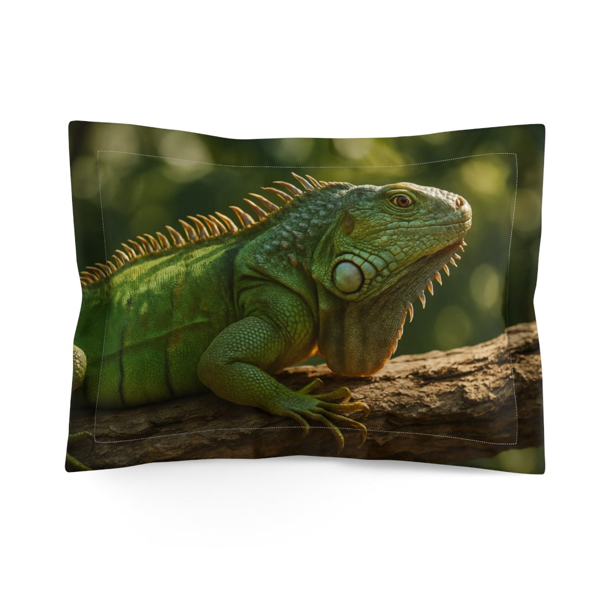 Green Iguana Sun Perch stylish throw pillows