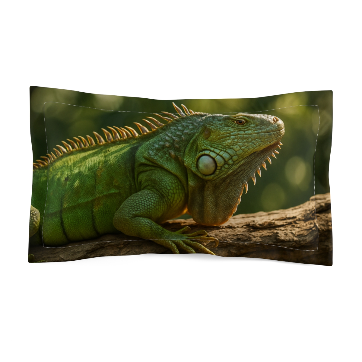 Green Iguana Sun Perch stylish throw pillows