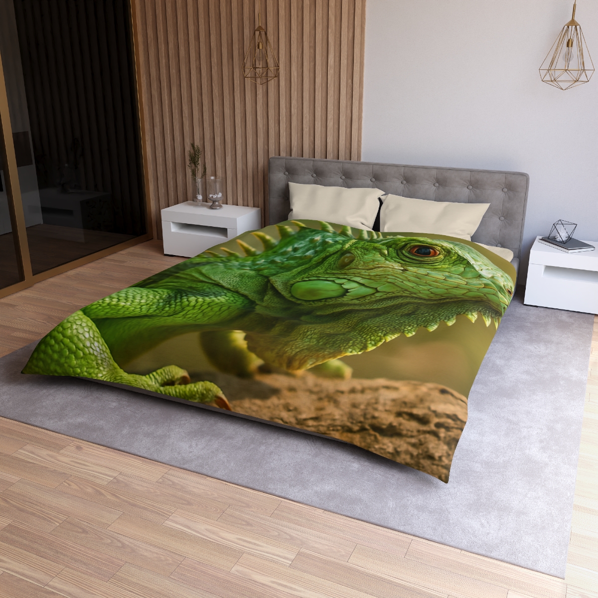 Green Iguana Sun Poise personalized bedding duvets