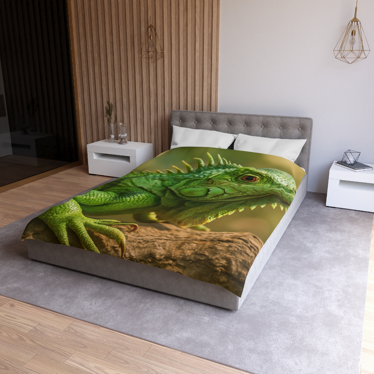 Green Iguana Sun Poise personalized bedding duvets