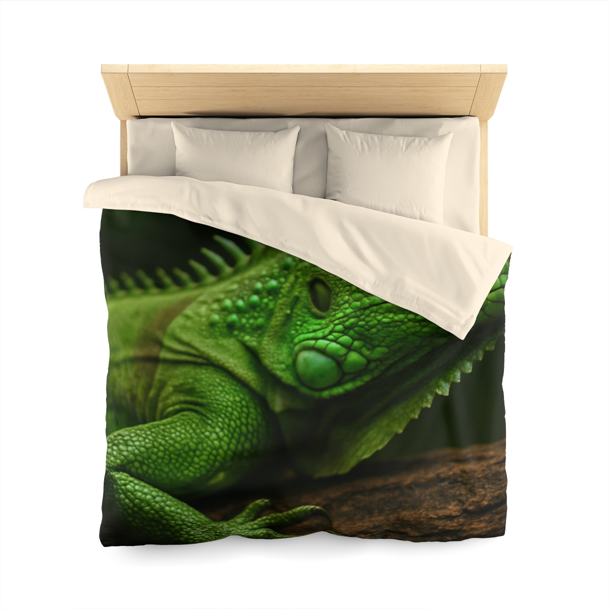 Green Iguana Sun Stillness unique patterned duvets