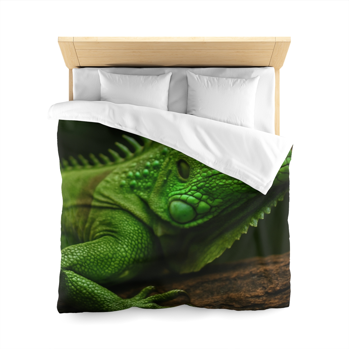 Green Iguana Sun Stillness unique patterned duvets
