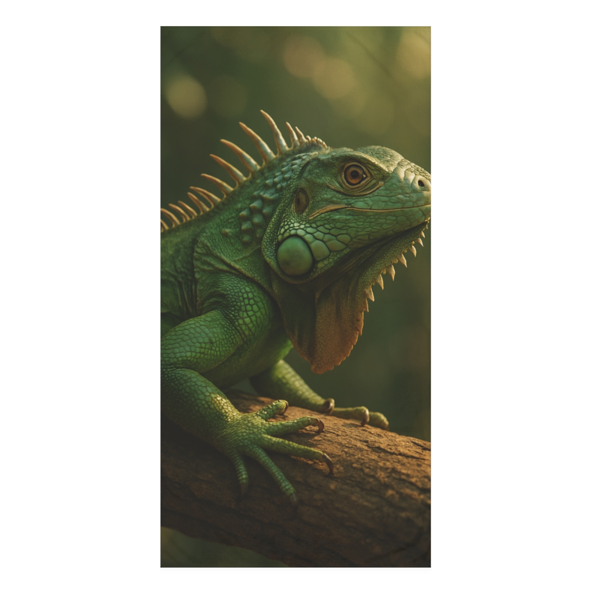 Green Iguana Sun Watcher soft cotton towels