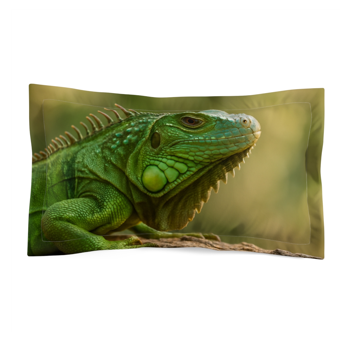 Green Iguana Sunlit Stillness personalized decorative pillows