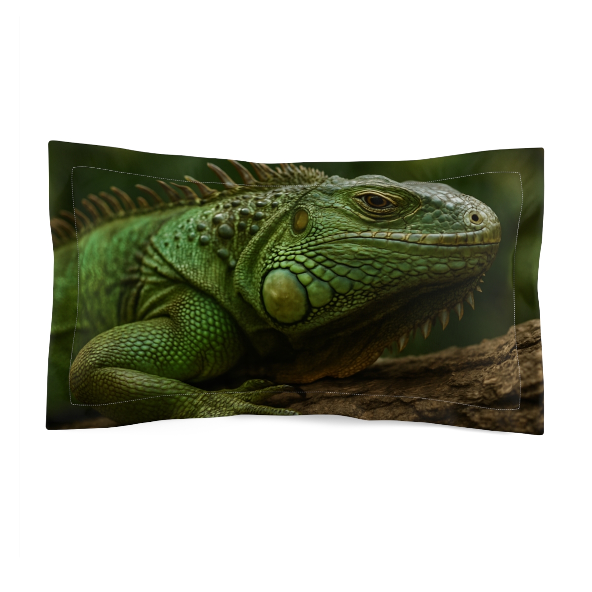 Green Iguana Sunlit Stillness personalized decorative pillows