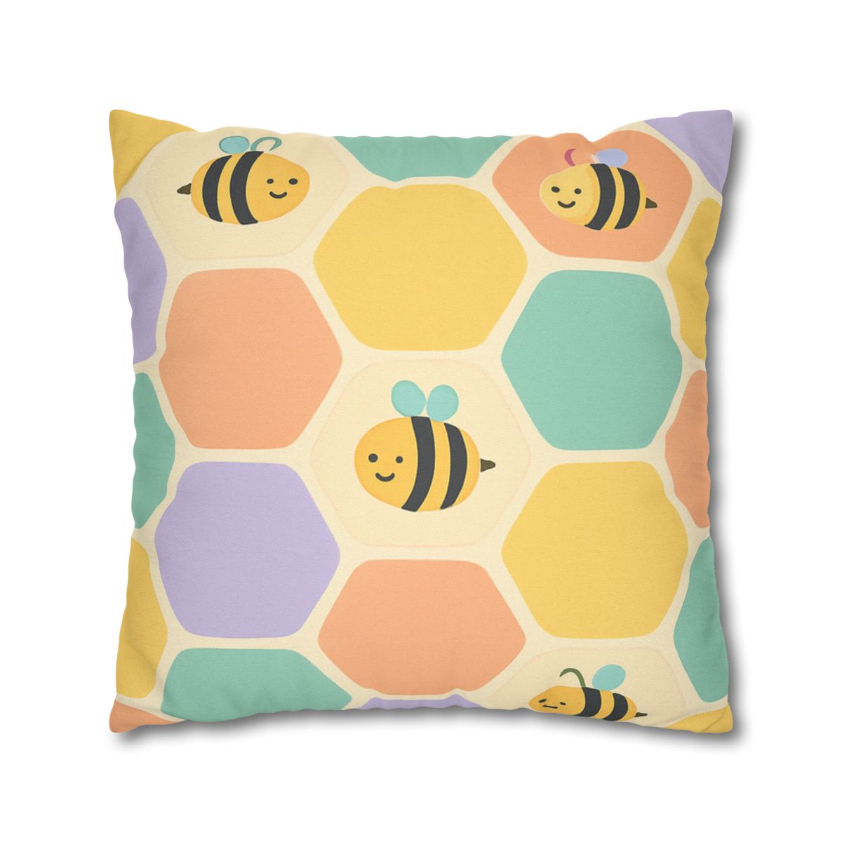 Happy Hexagon Honeycomb Pillow Cases 2 Of Pack