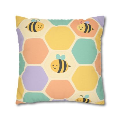 Happy Hexagon Honeycomb Pillow Cases 2 Of Pack
