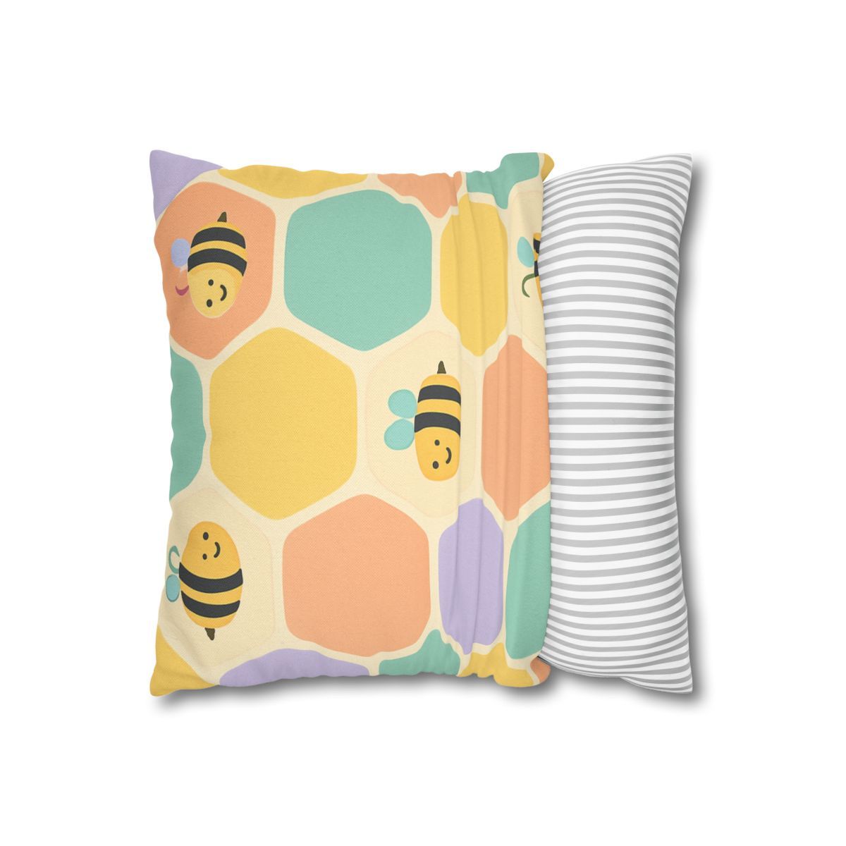 Happy Hexagon Honeycomb Pillow Cases 2 Of Pack