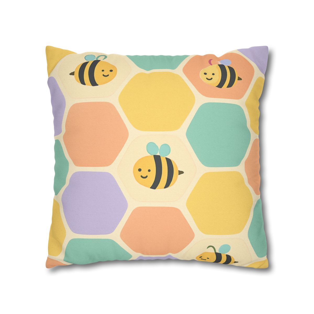 Happy Hexagon Honeycomb Pillow Cases 2 Of Pack