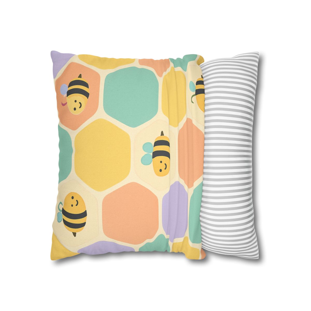 Happy Hexagon Honeycomb Pillow Cases 2 Of Pack