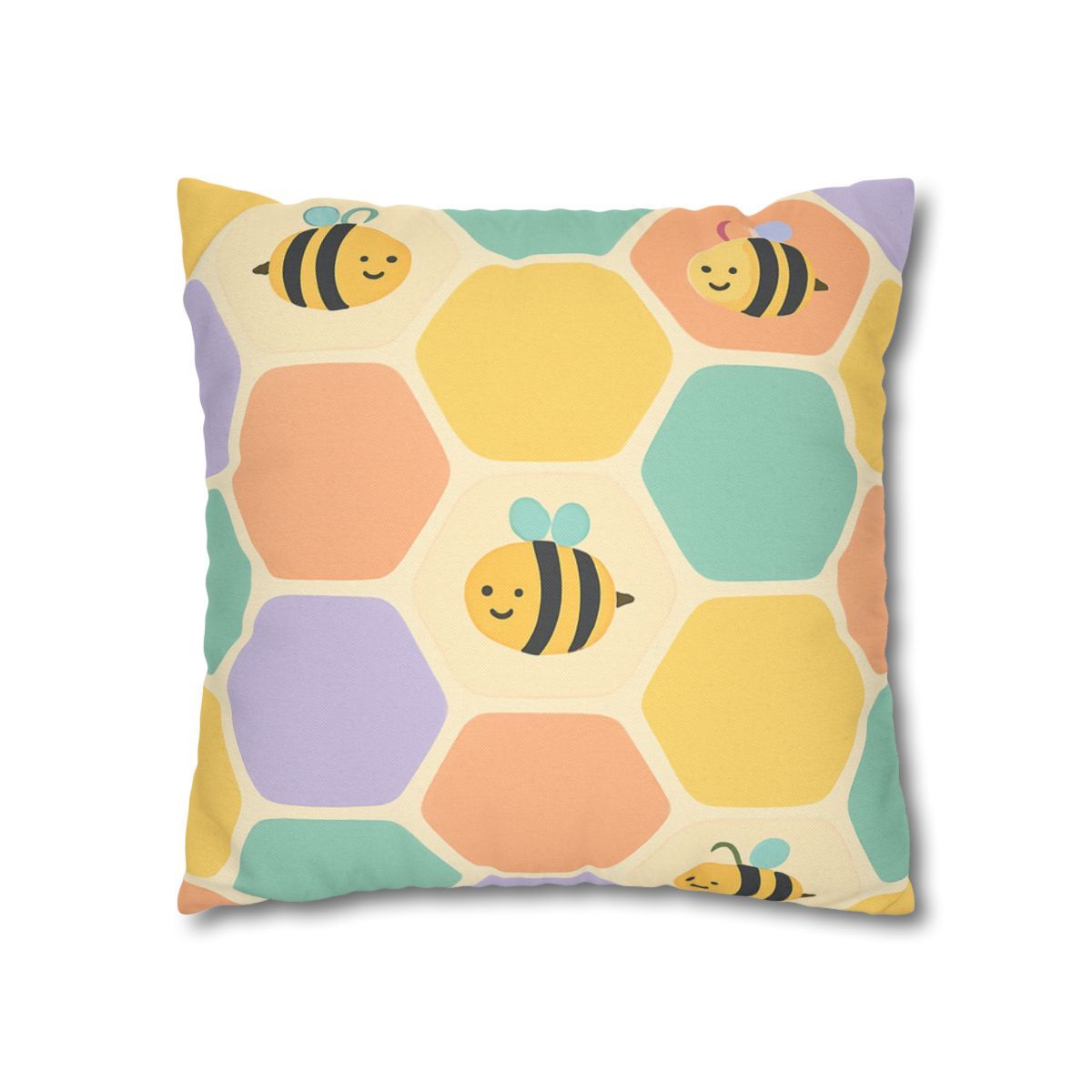 Happy Hexagon Honeycomb Pillow Cases 2 Of Pack