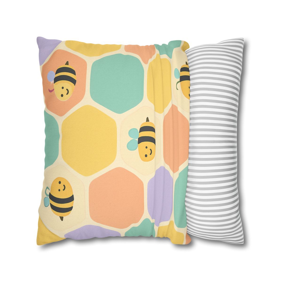 Happy Hexagon Honeycomb Pillow Cases 2 Of Pack