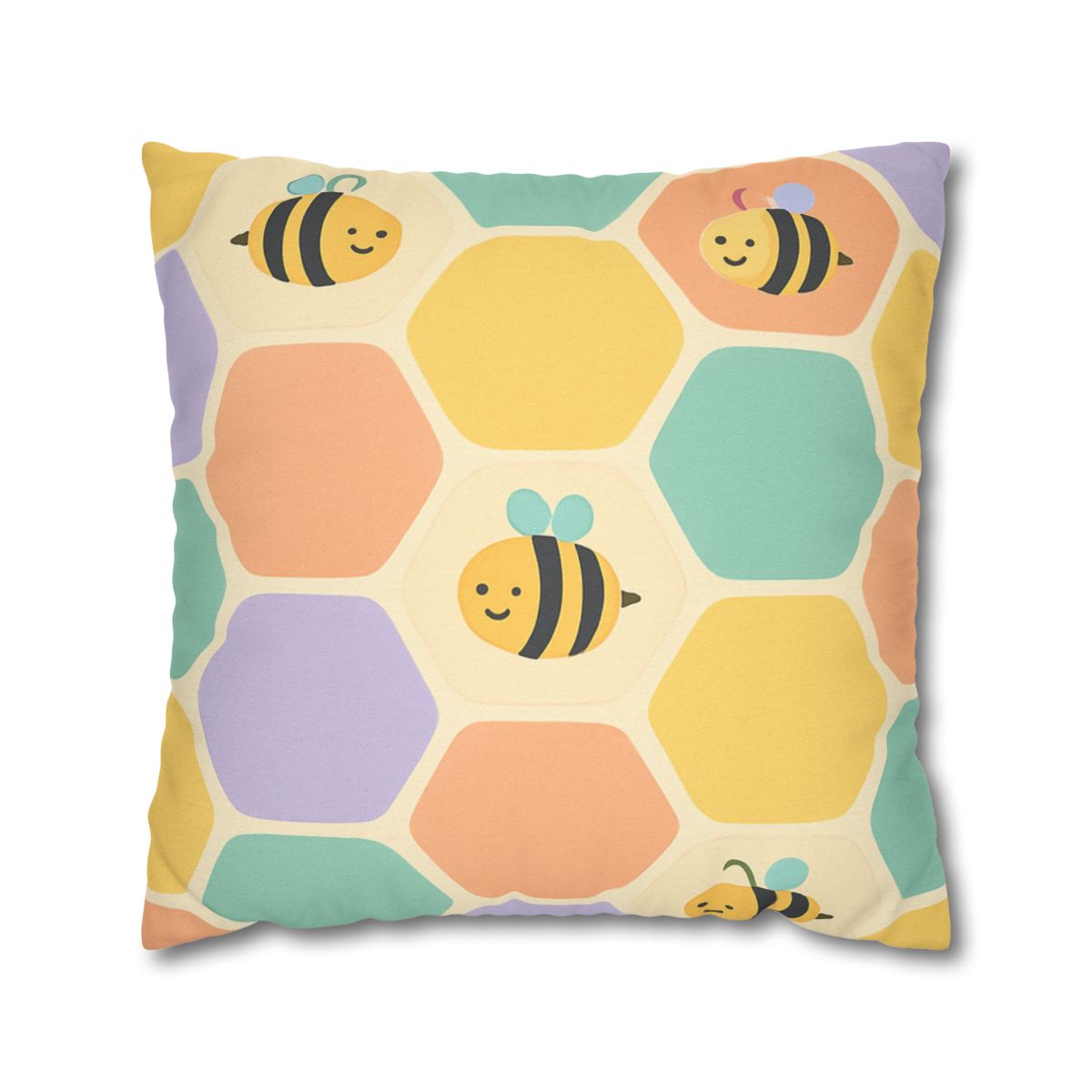 Happy Hexagon Honeycomb Pillow Cases 2 Of Pack