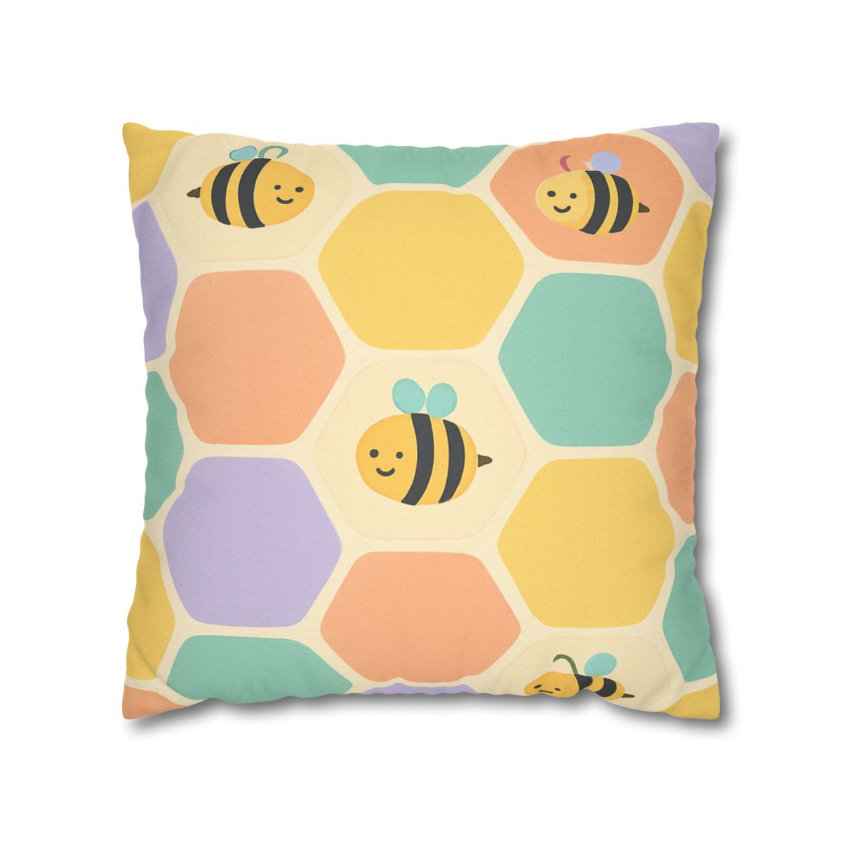 Happy Hexagon Honeycomb Pillow Cases 2 Of Pack