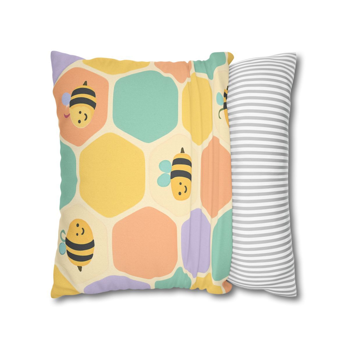 Happy Hexagon Honeycomb Pillow Cases 2 Of Pack