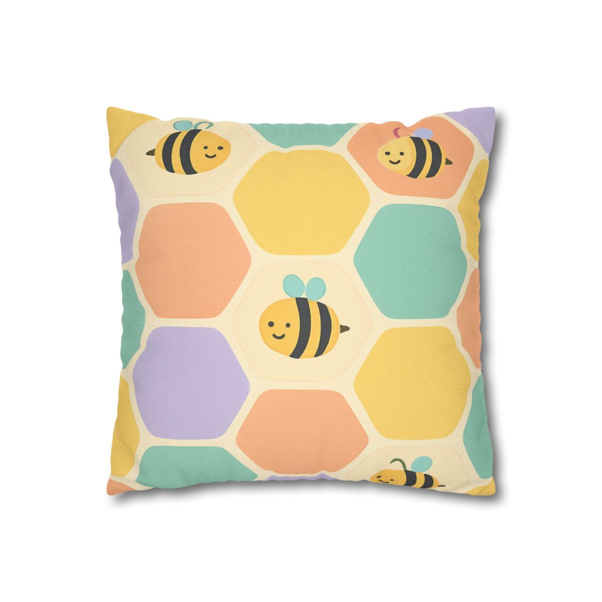 Happy Hexagon Honeycomb Pillow Cases 2 Of Pack