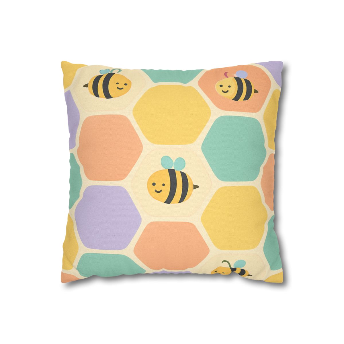 Happy Hexagon Honeycomb Pillow Cases 2 Of Pack