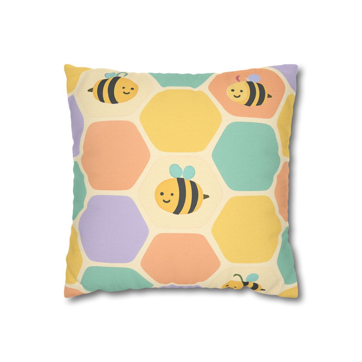 Happy Hexagon Honeycomb Pillow Cases 2 Of Pack