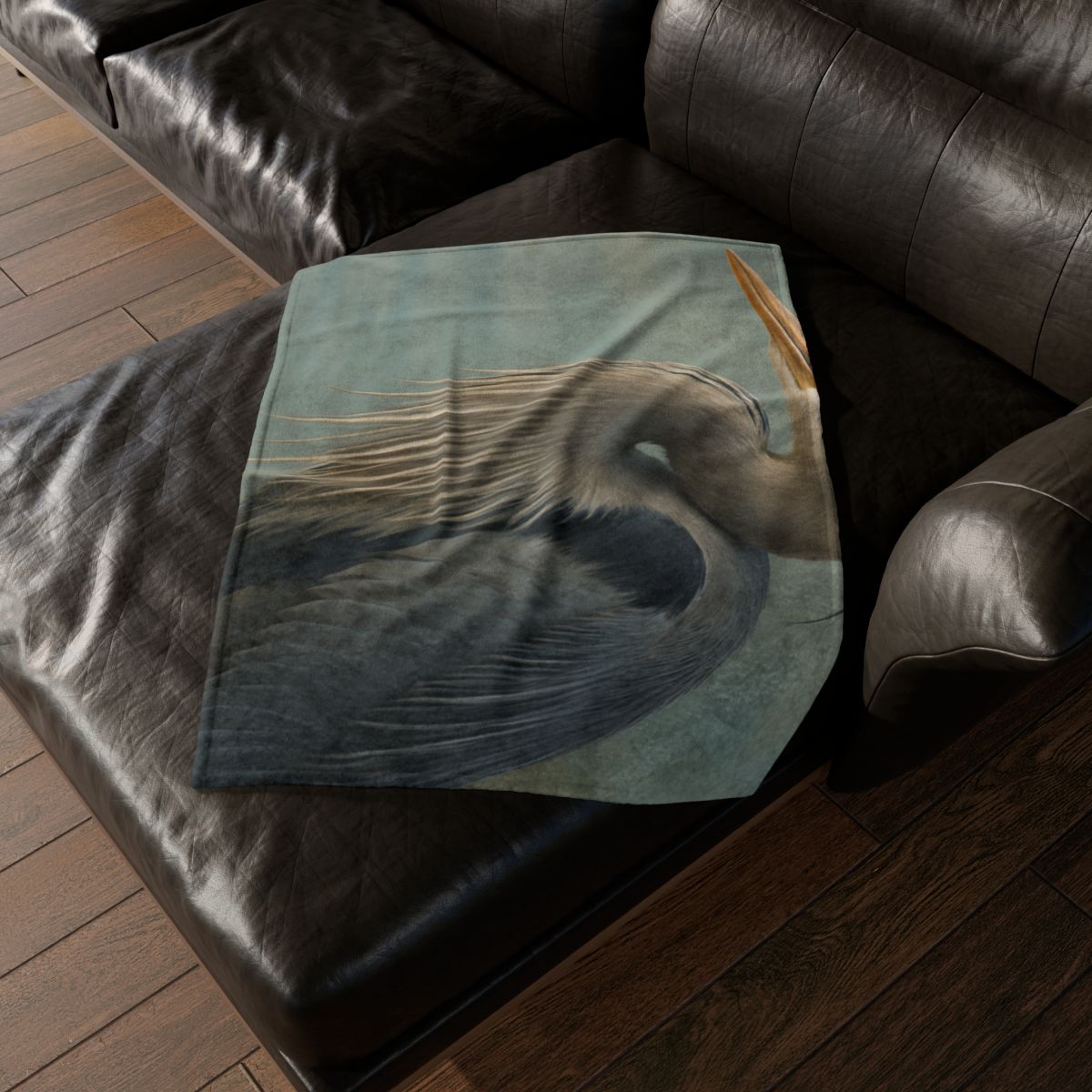 Harbor Watch Great Blue Heron warm winter blankets