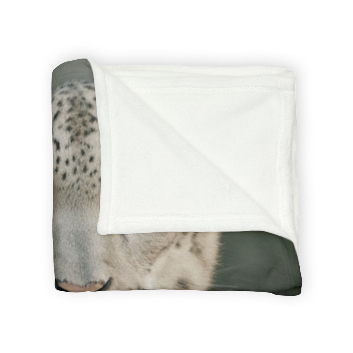Hidden Realm Snow Leopard soft fleece blankets