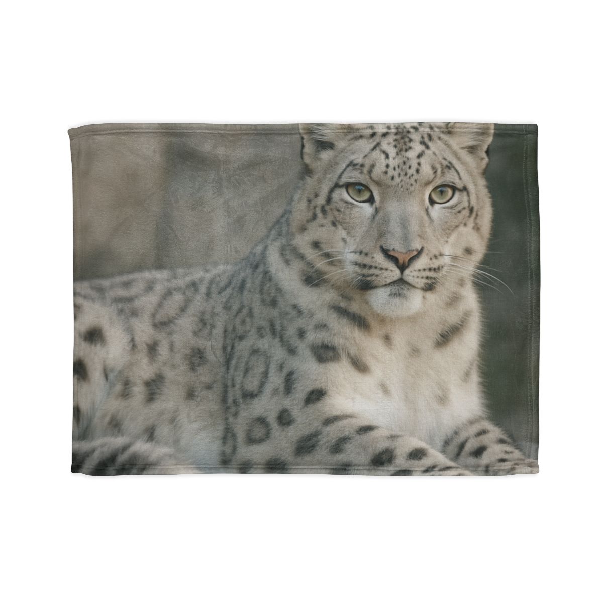 Hidden Realm Snow Leopard soft fleece blankets