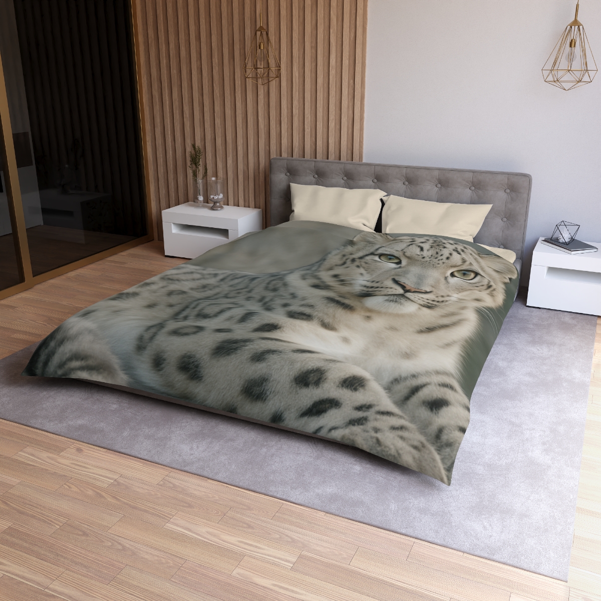 Hidden Realm Snow Leopard unique patterned duvets