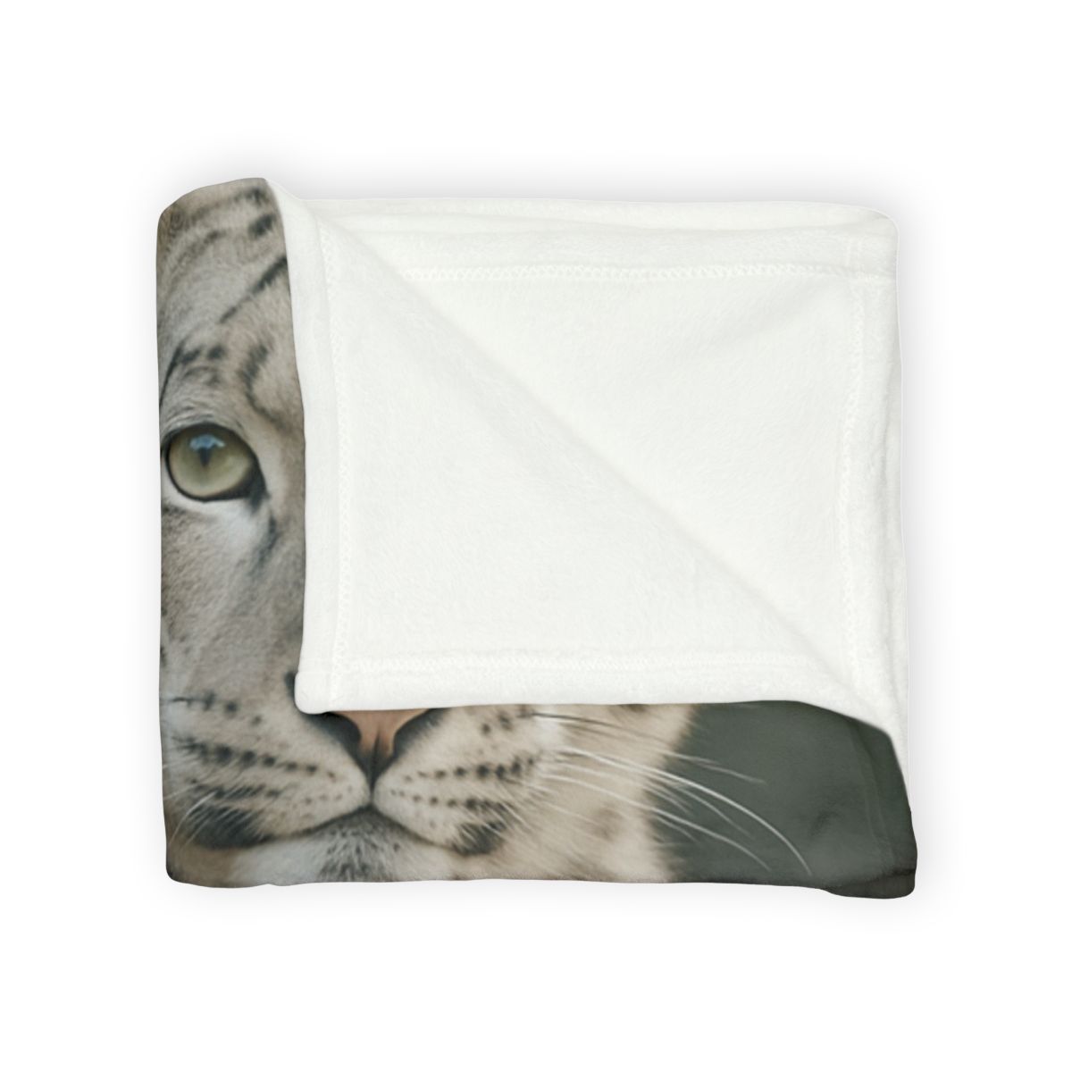 Hidden Realm Snow Leopard soft fleece blankets