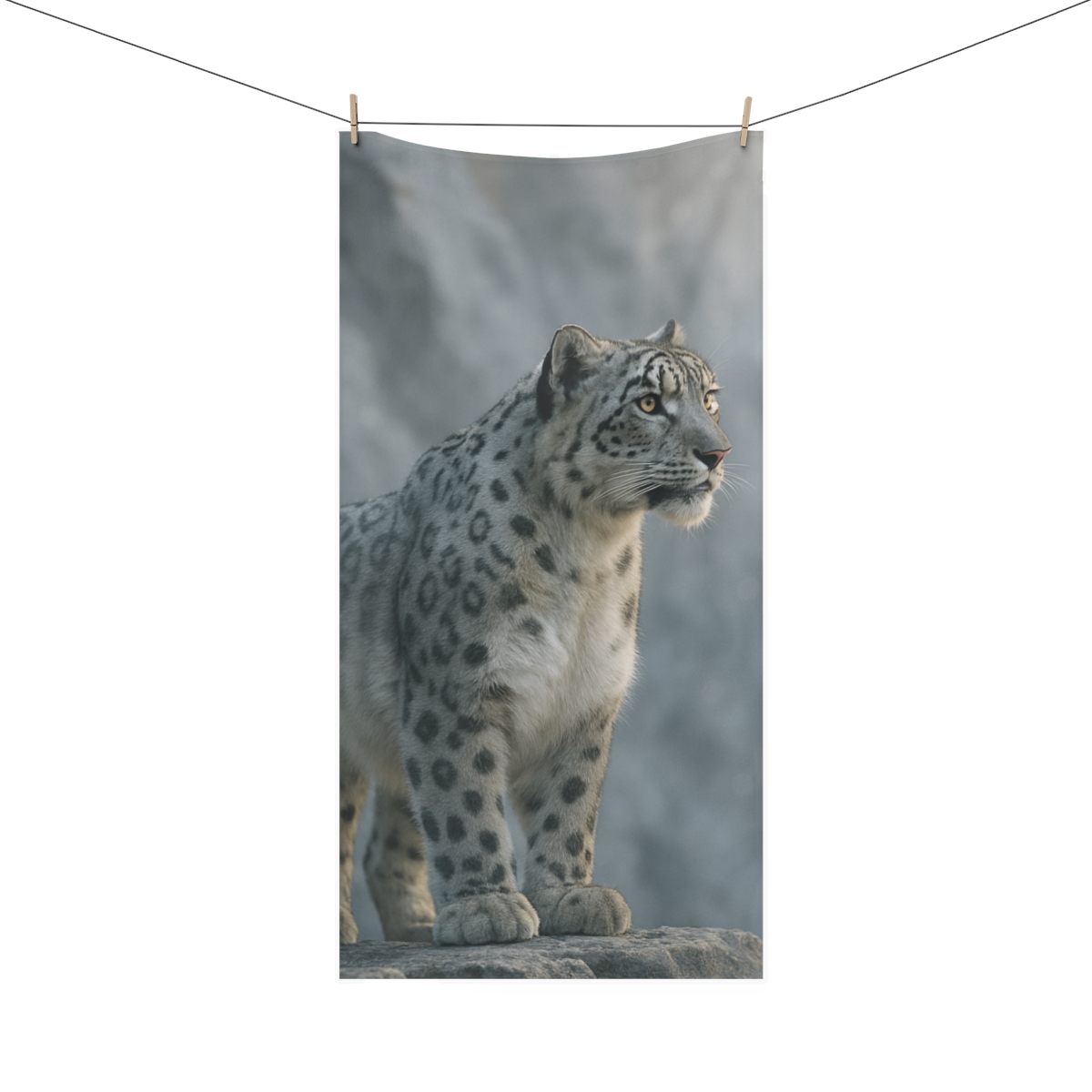High Peak Ghost Snow Leopard trendy hand towels
