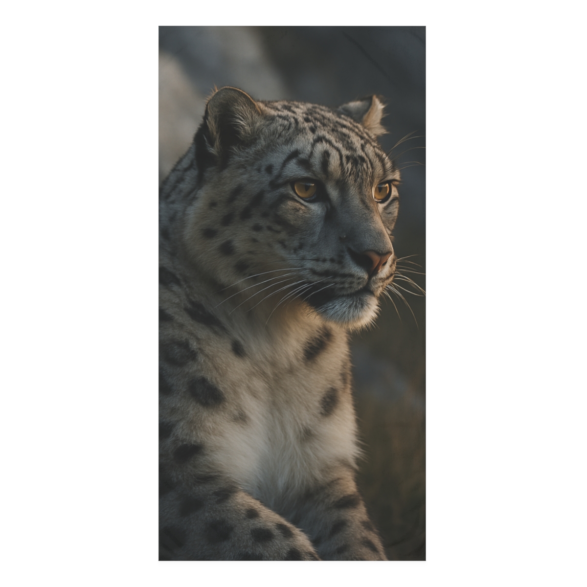 Highland Ghost Snow Leopard personalized bath towels