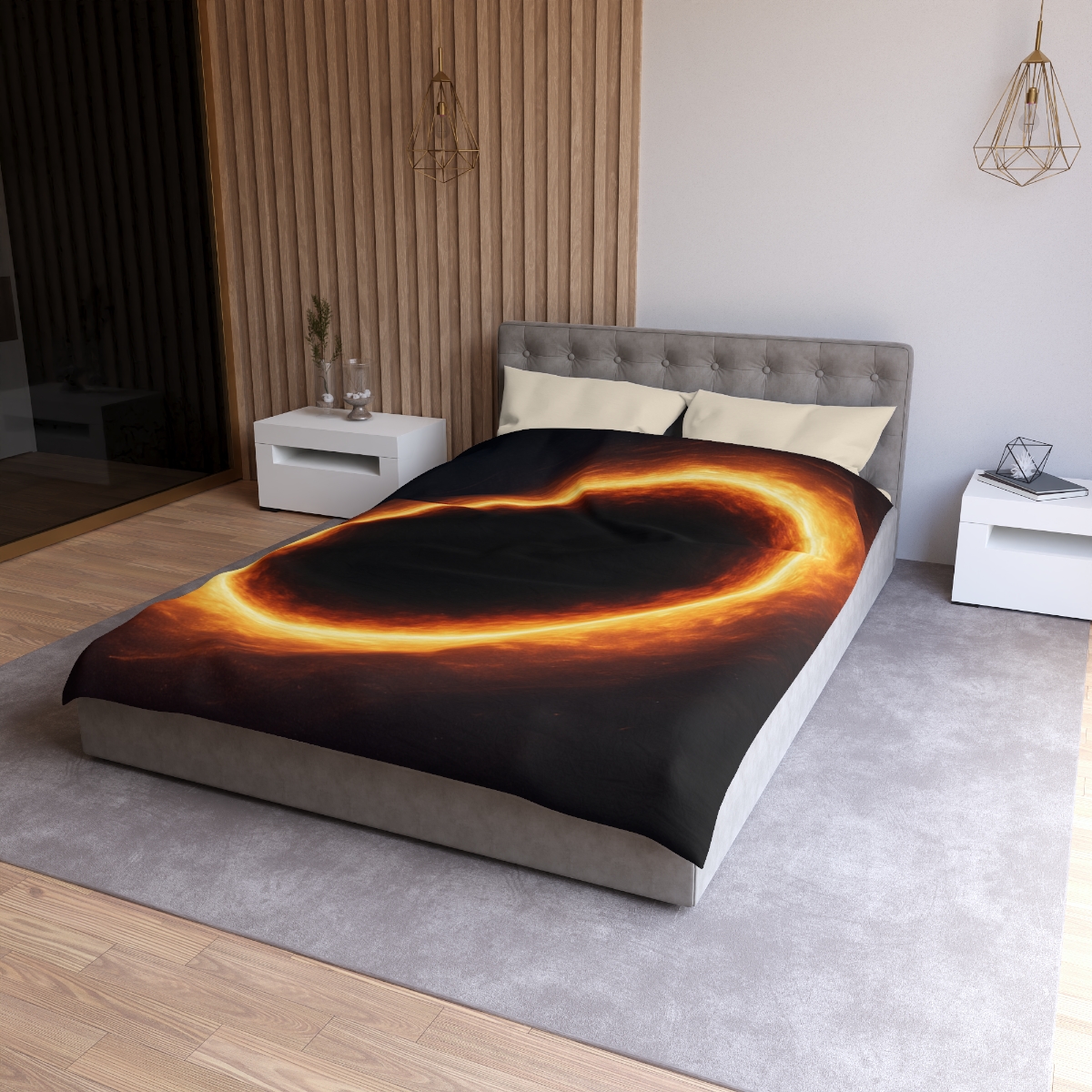Horizon Halo Singularity designer printed duvets