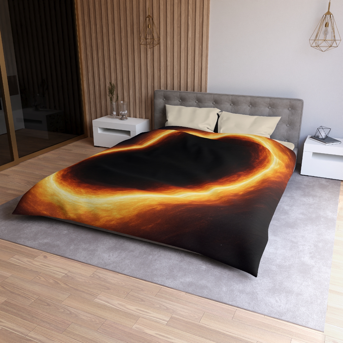Horizon Halo Singularity designer printed duvets