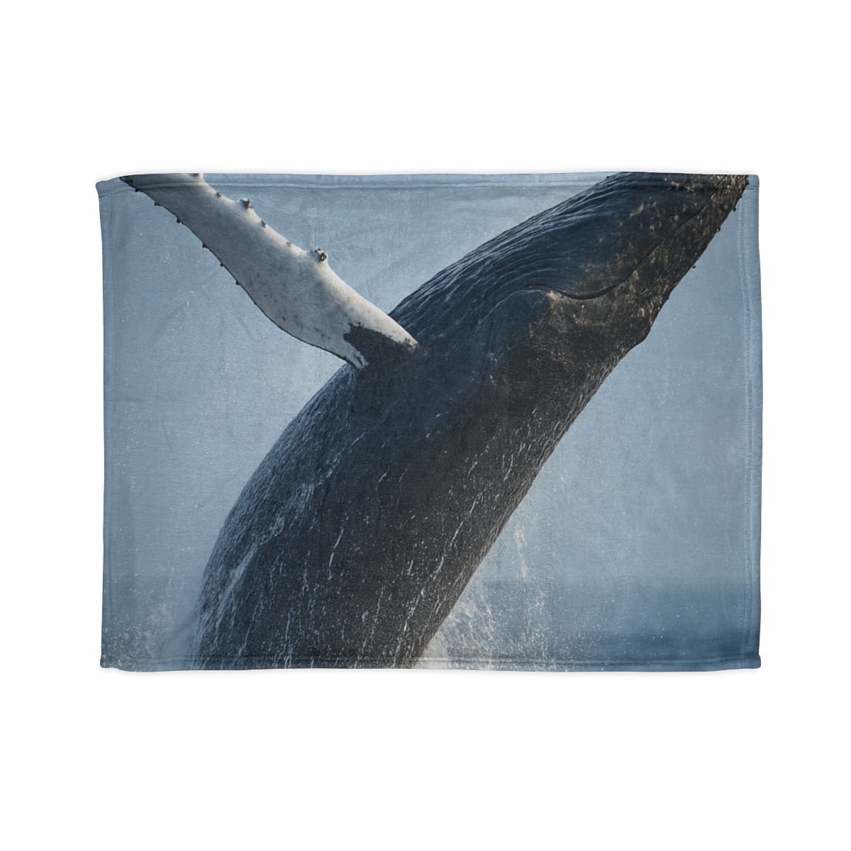 Humpback Whale Rising Calm custom blankets