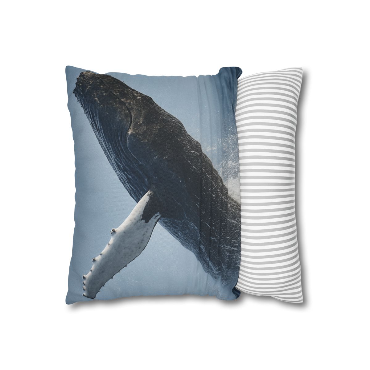 Humpback Whale Rising Calm trendy patterned pillow cases