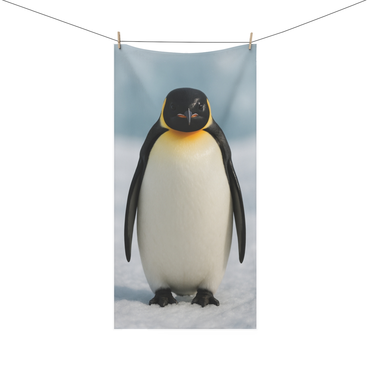 Ice Glow Emperor Penguin comfortable face towels