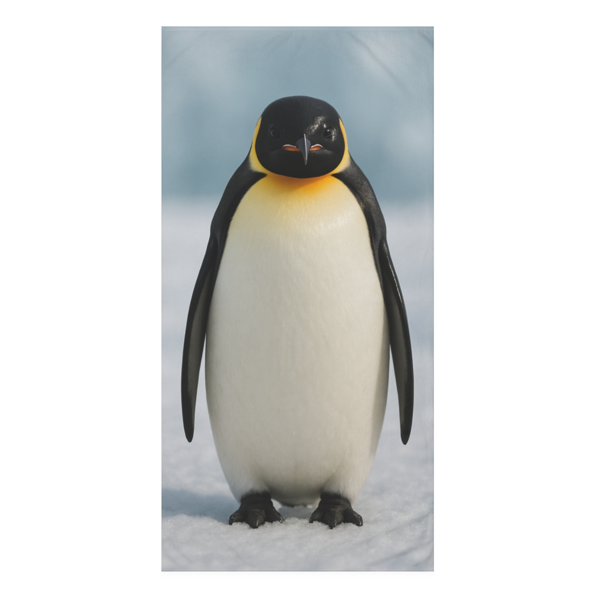 Ice Glow Emperor Penguin comfortable face towels