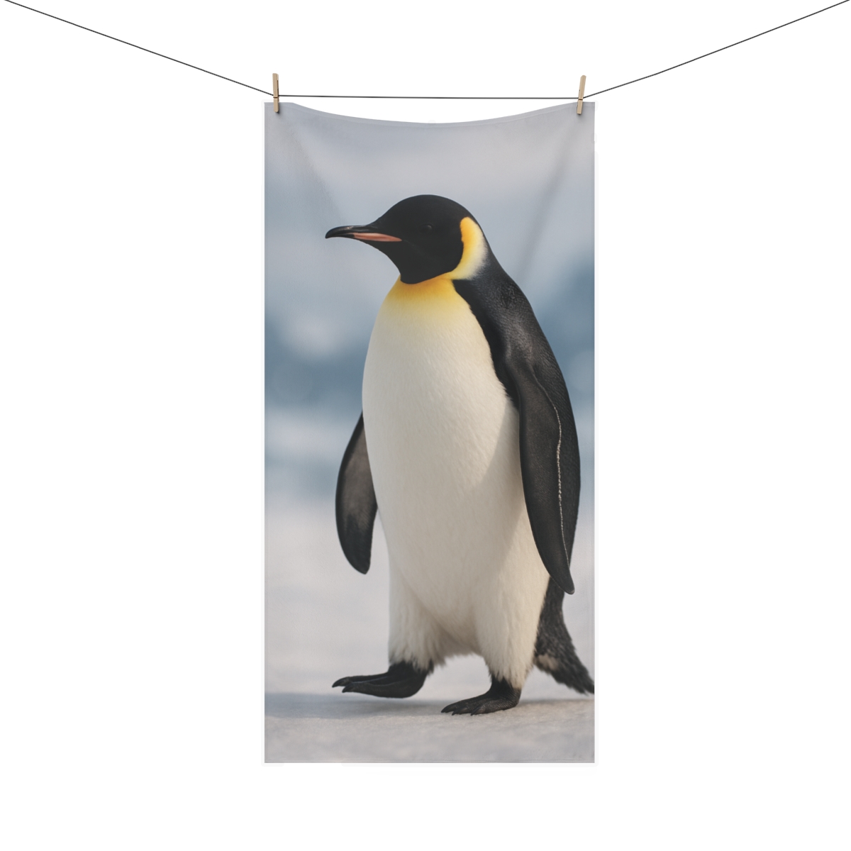Ice March Emperor Penguin designer printed towels