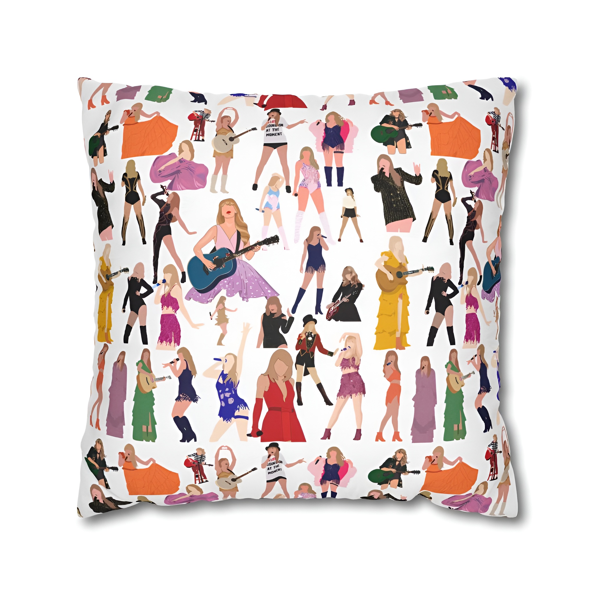 Stylish Square Pillowcase Spun With Double Sided Print Cover