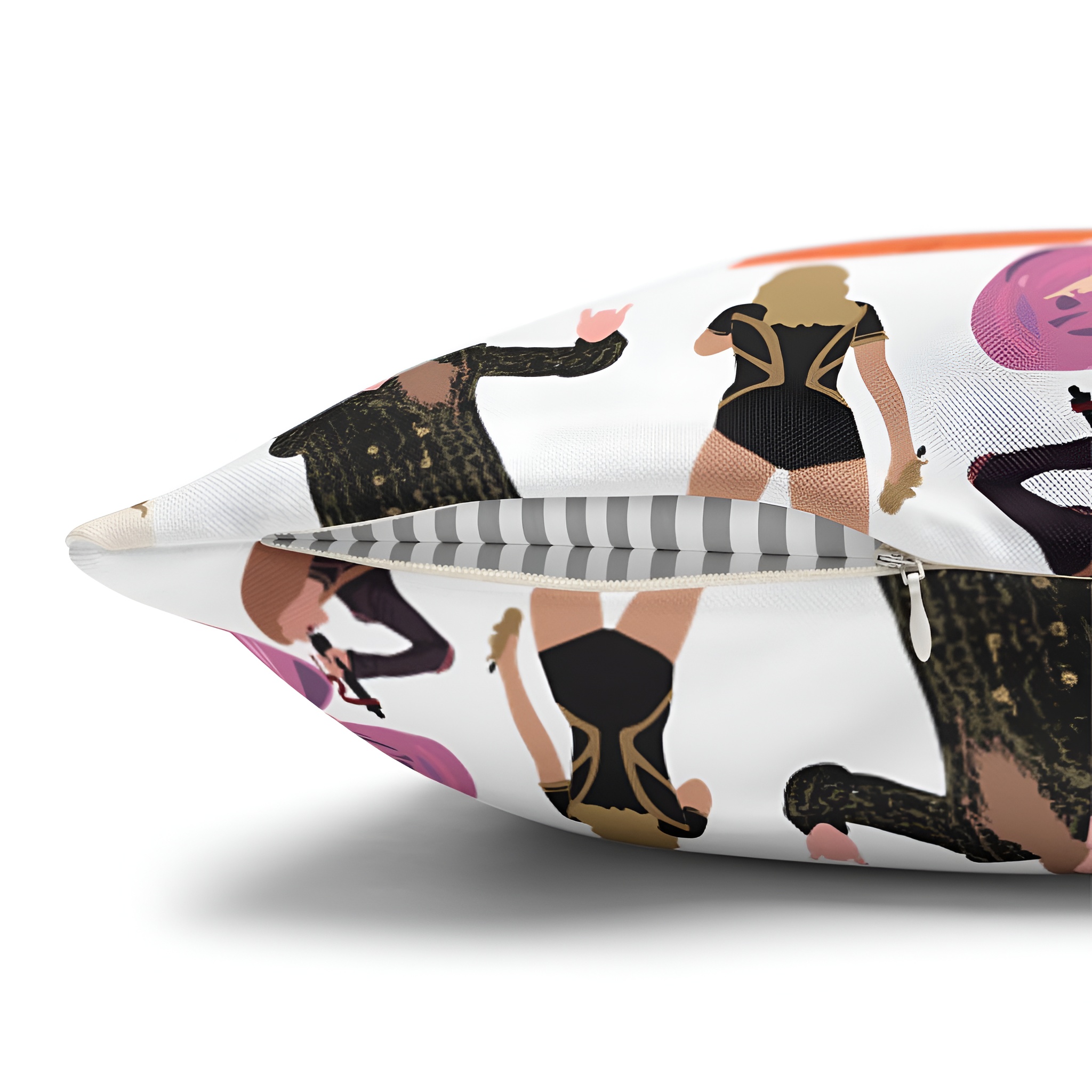 Stylish Square Pillowcase Spun With Double Sided Print Cover