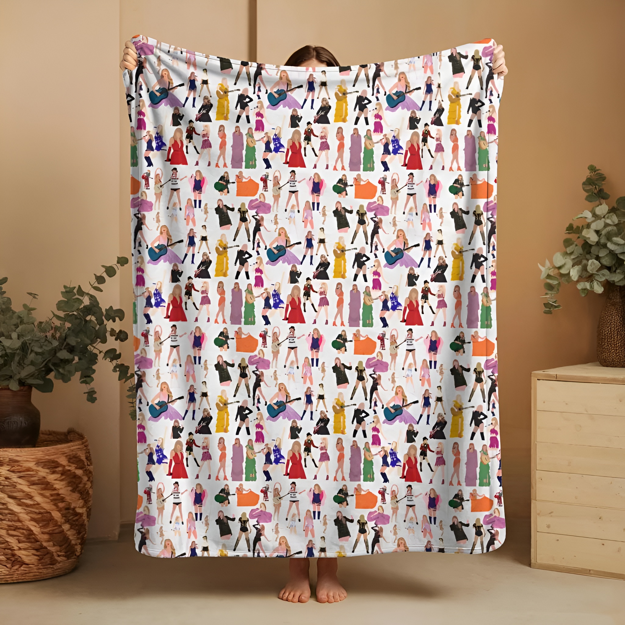 Soft Velveteen Plush Blanket Decorative Throw For Couch Bed