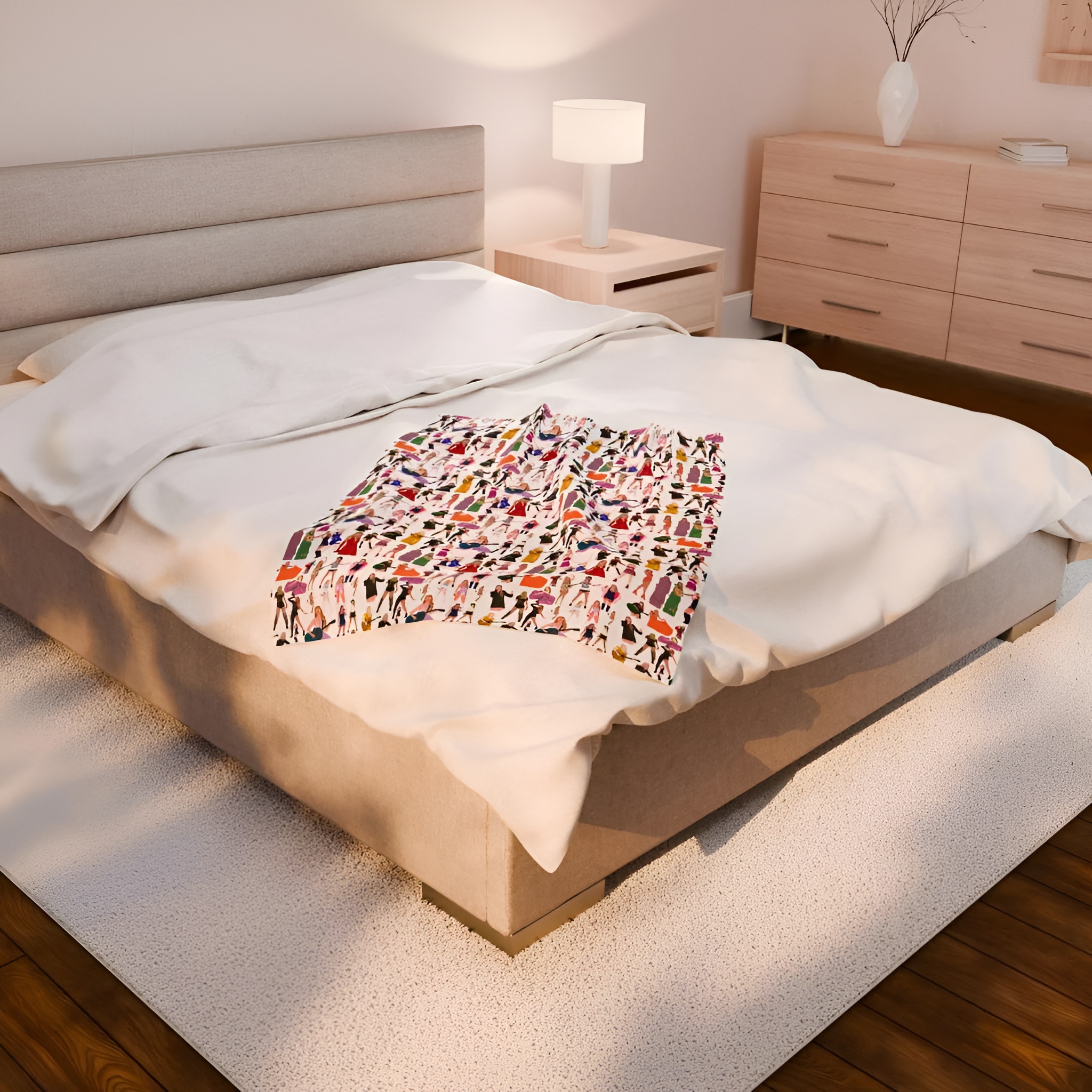 Soft Velveteen Plush Blanket Decorative Throw For Couch Bed