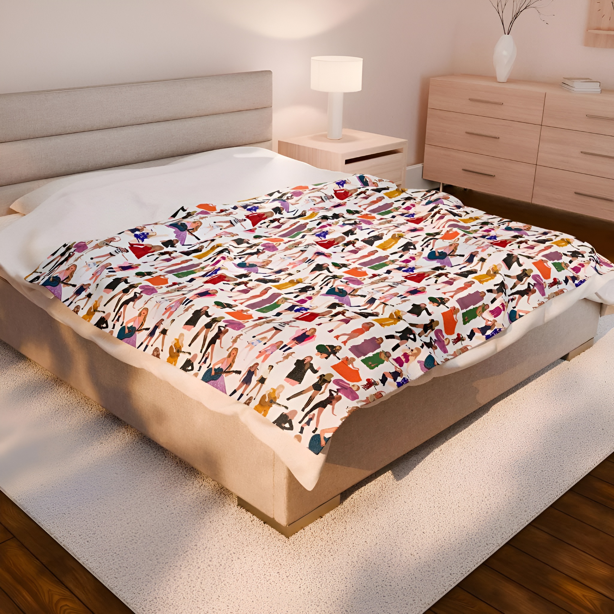 Soft Velveteen Plush Blanket Decorative Throw For Couch Bed