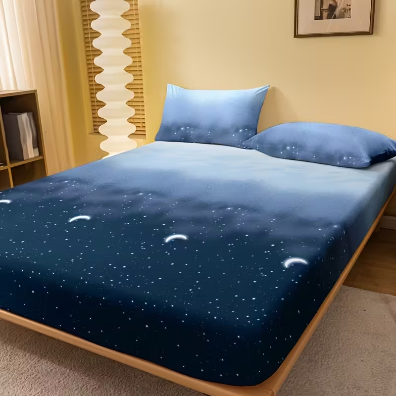Soft Star Print Fitted Bed Sheet