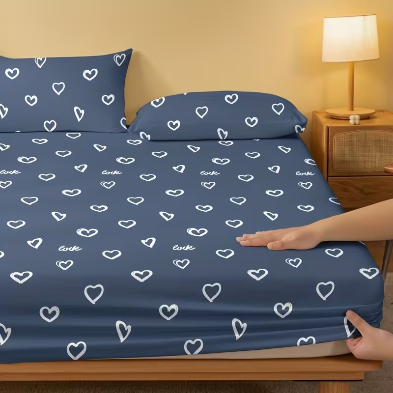 Abstract Pattern Fitted Sheet Quilted Bedding Cover