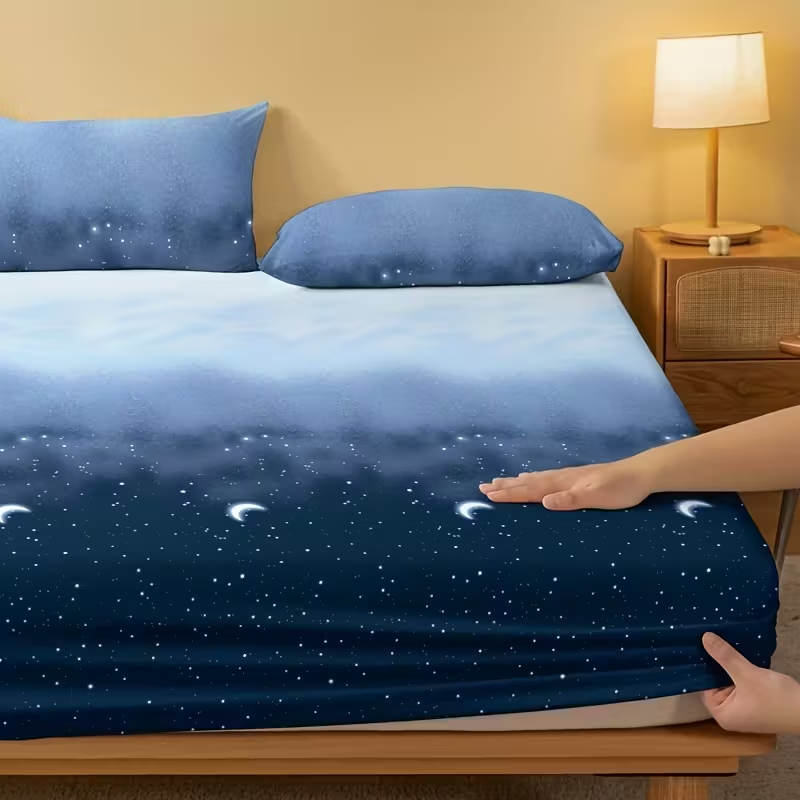 Soft Star Print Fitted Bed Sheet