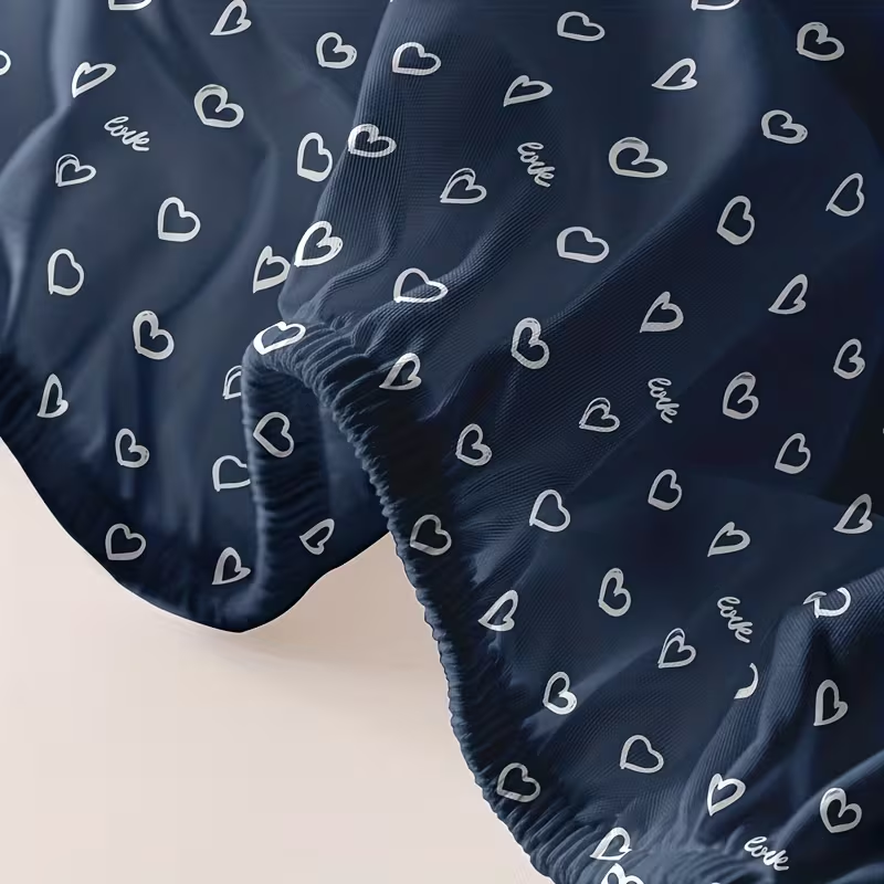 Abstract Pattern Fitted Sheet Quilted Bedding Cover