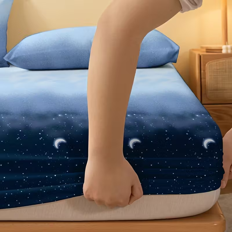 Soft Star Print Fitted Bed Sheet