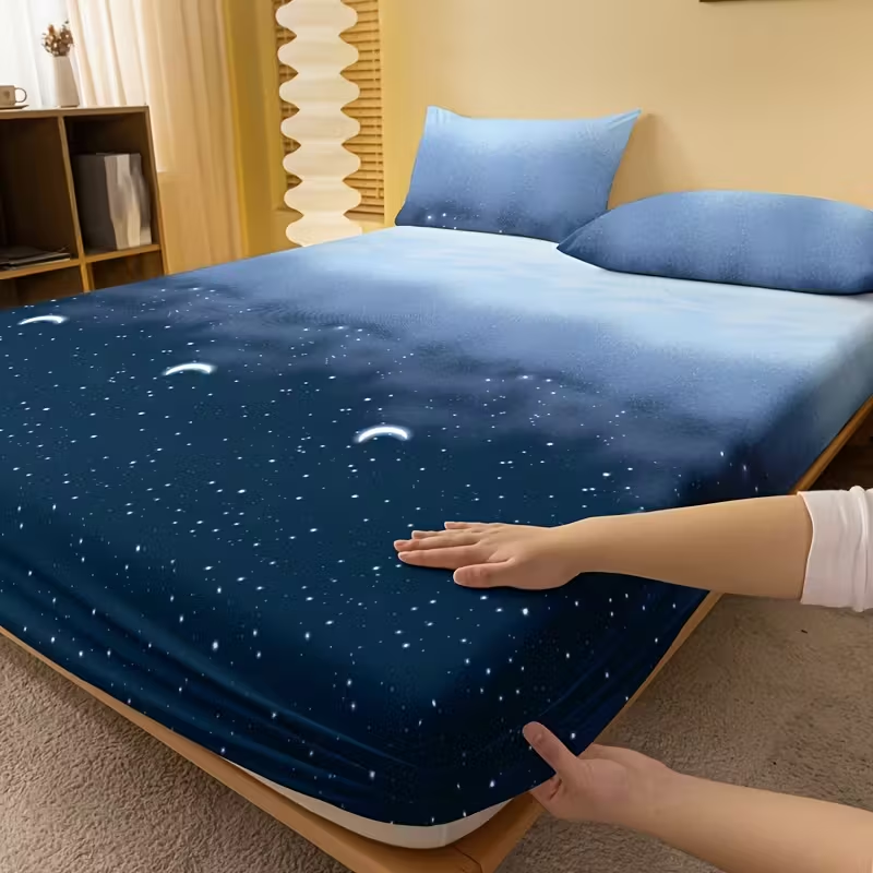 Soft Star Print Fitted Bed Sheet