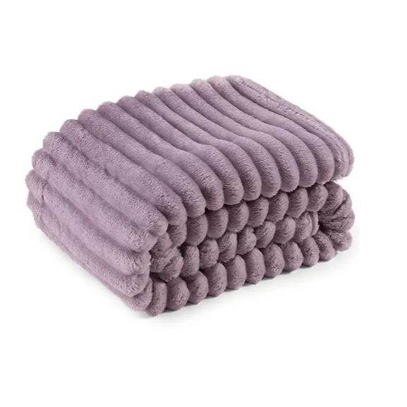 Stripe Design Flannel Fleece Blanket